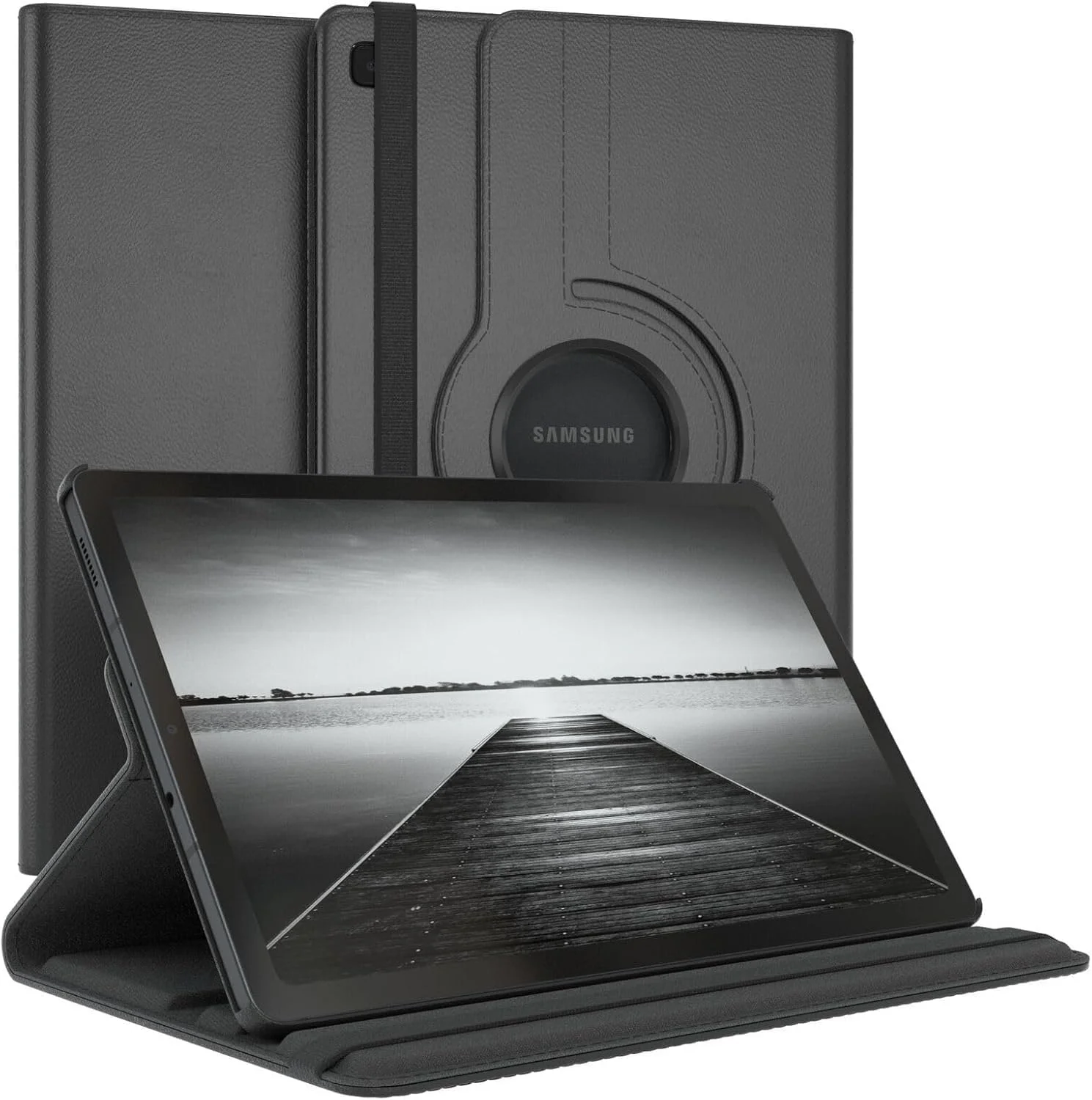 کیف چرخشی SmartGrist برای Samsung Galaxy Tab A 10.1 2019 [T510/T515]، پایه 360 درجه، جلد چرمی هوشمند تبلت با قابلیت خواب/بیدار شدن خودکار