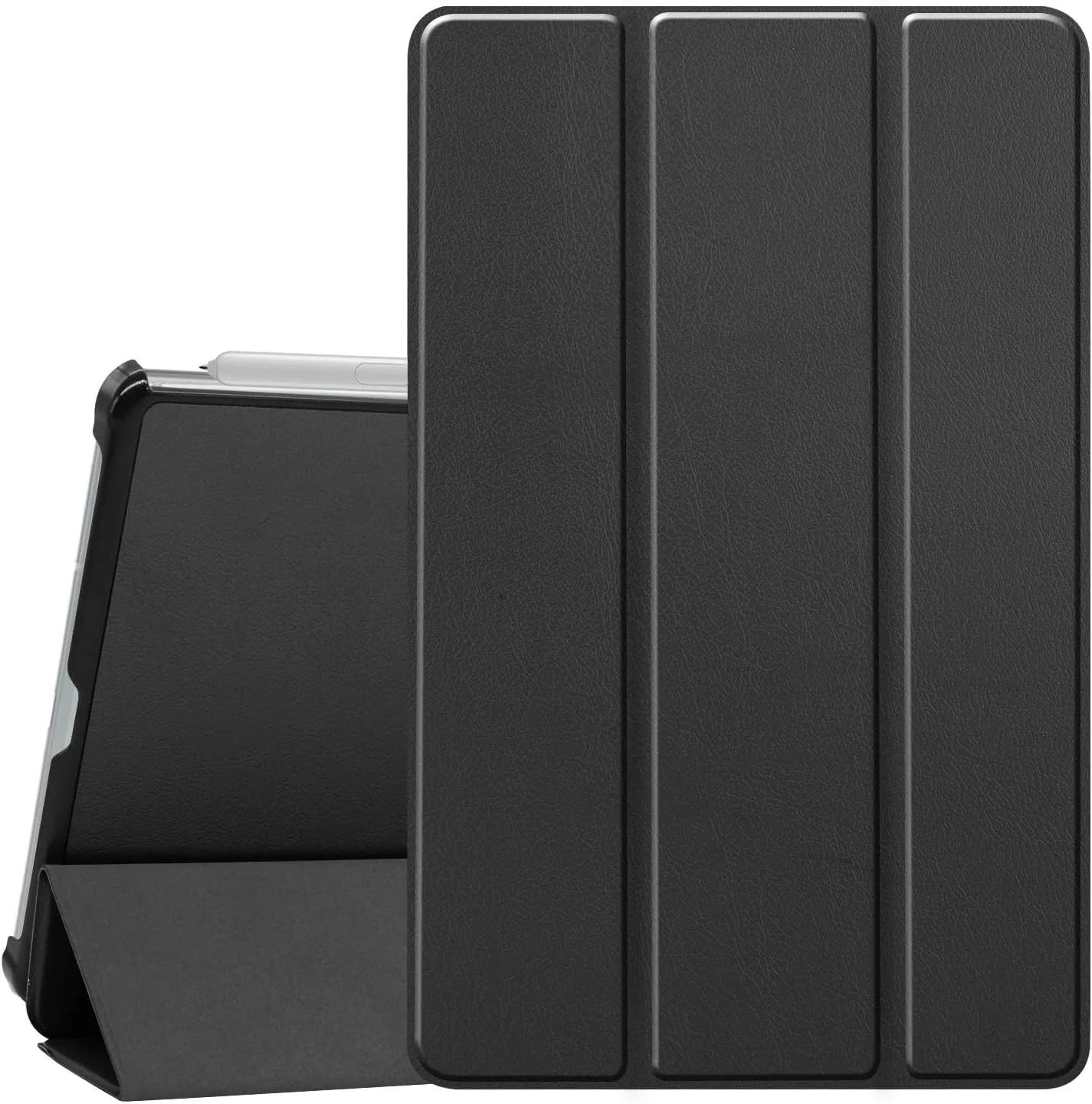 کیف هوشمند Ratesell برای گلکسی تب S6 لایت، کاور سبک وزن سه تایی هوشمند با قابلیت خواب/بیدار شدن خودکار برای تبلت سامسونگ گلکسی تب S6 لایت 10.4 اینچی مدل SM-P610 / SM-P615 / SM-P617 مشکی