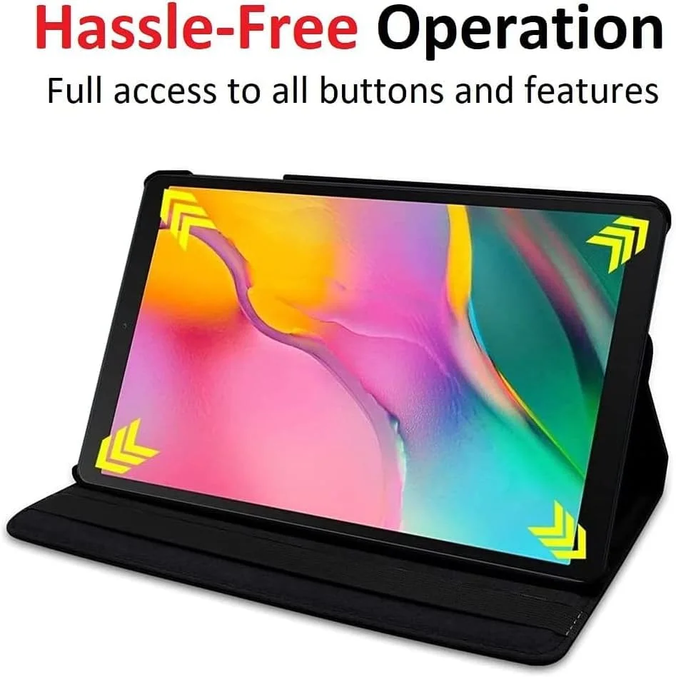 کیف چرخشی SmartGrist برای Samsung Galaxy Tab A 10.1 2019 [T510/T515]، پایه 360 درجه، جلد چرمی هوشمند تبلت با قابلیت خواب/بیدار شدن خودکار