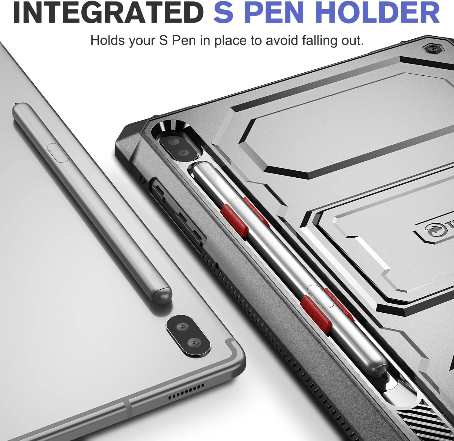 کیف ضد ضربه Fintie برای تبلت سامسونگ گلکسی تب S6 10.5 اینچ 2019 (مدل SM-T860/T865/T867)، کاور محافظ یکپارچه و مقاوم Tuatara با استند و محافظ صفحه نمایش داخلی، مشکی