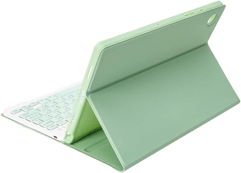 کیف محافظ تبلت قابل جدا شدن Pepisky با صفحه کلید BT و جای قلم، سازگار با Tab S6 Lite 10.4 P610 P615 - سبز
