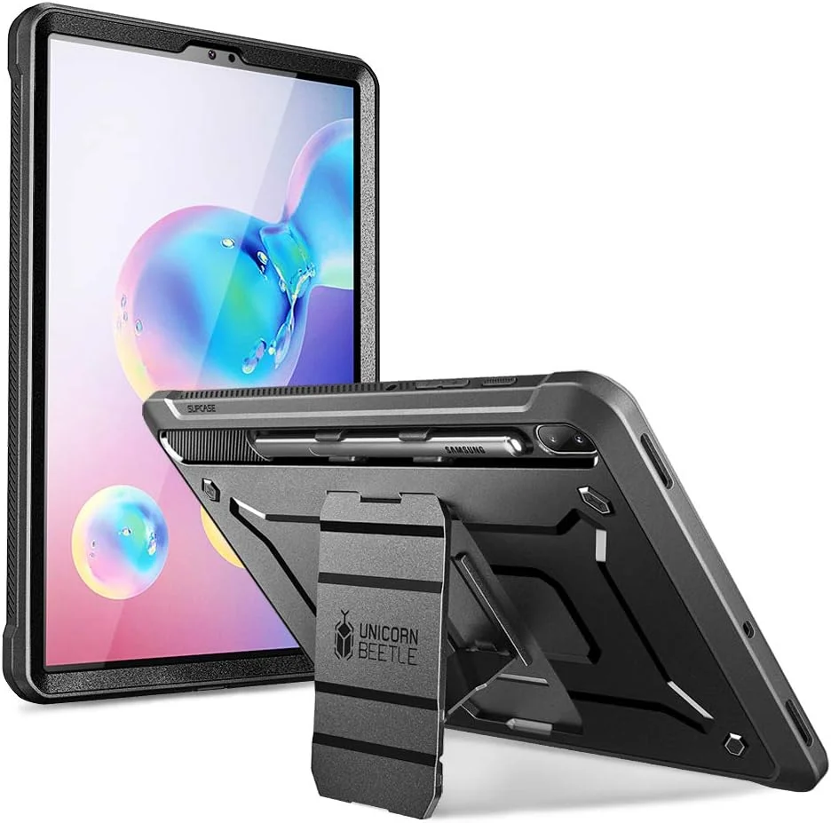 کاور محافظ فول بادی SUPCASE سری Unicorn Beetle PRO مناسب برای تبلت Galaxy Tab S6 (مدل 2019) به همراه محافظ صفحه نمایش داخلی - مشکی
