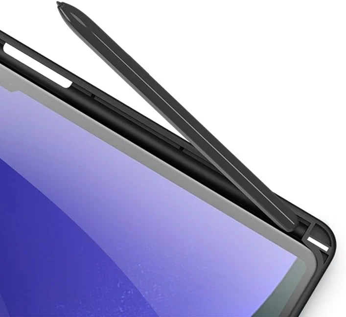 کیف تبلت سری توبی DUX DUCIS برای تبلت سامسونگ گلکسی تب S10 / S9 / S8 'Ultra' - کاور سه تایی با نگهدارنده قلم S، حالت خواب/بیدار خودکار و محافظ PU نرم - مشکی