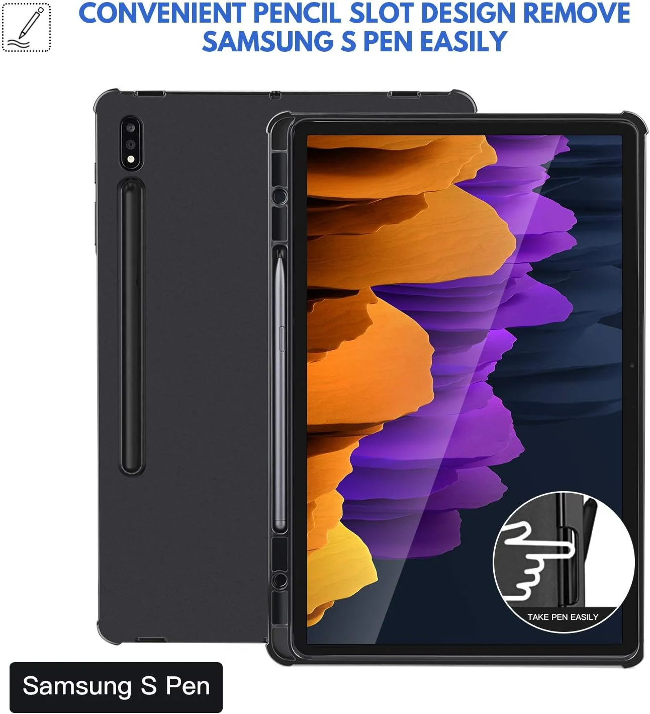 کاور محافظ تبلت سامسونگ گلکسی تب S7 پلاس مدل DLveer AWH، دارای جای قلم S Pen، فوق العاده نازک، محافظ، پوشش پشتی TPU نرم، قابلیت بیدار/خواب خودکار، مشکی کاور محافظ تبلت سامسونگ گلکسی تب S7 پلاس مدل DLveer AWH، دارای جای قلم S Pen، فوق العاده نازک، محافظ، پوشش پشتی TPU نرم، قابلیت بیدار/خواب خودکار، مشکی