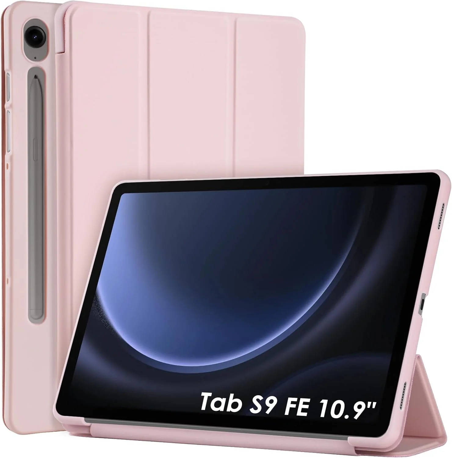 کاور WD&CD سازگار با تبلت سامسونگ گلکسی تب S9 FE با صفحه نمایش 10.9 اینچ، کاور چرمی هوشمند فوق العاده باریک با عملکرد خواب/بیدار سازگار با تبلت گلکسی تب S9 FE 10.9 اینچی - صورتی کاور WD&CD سازگار با تبلت سامسونگ گلکسی تب S9 FE با صفحه نمایش 10.9 اینچ، کاور چرمی هوشمند فوق العاده باریک با عملکرد خواب/بیدار سازگار با تبلت گلکسی تب S9 FE 10.9 اینچی - صورتی