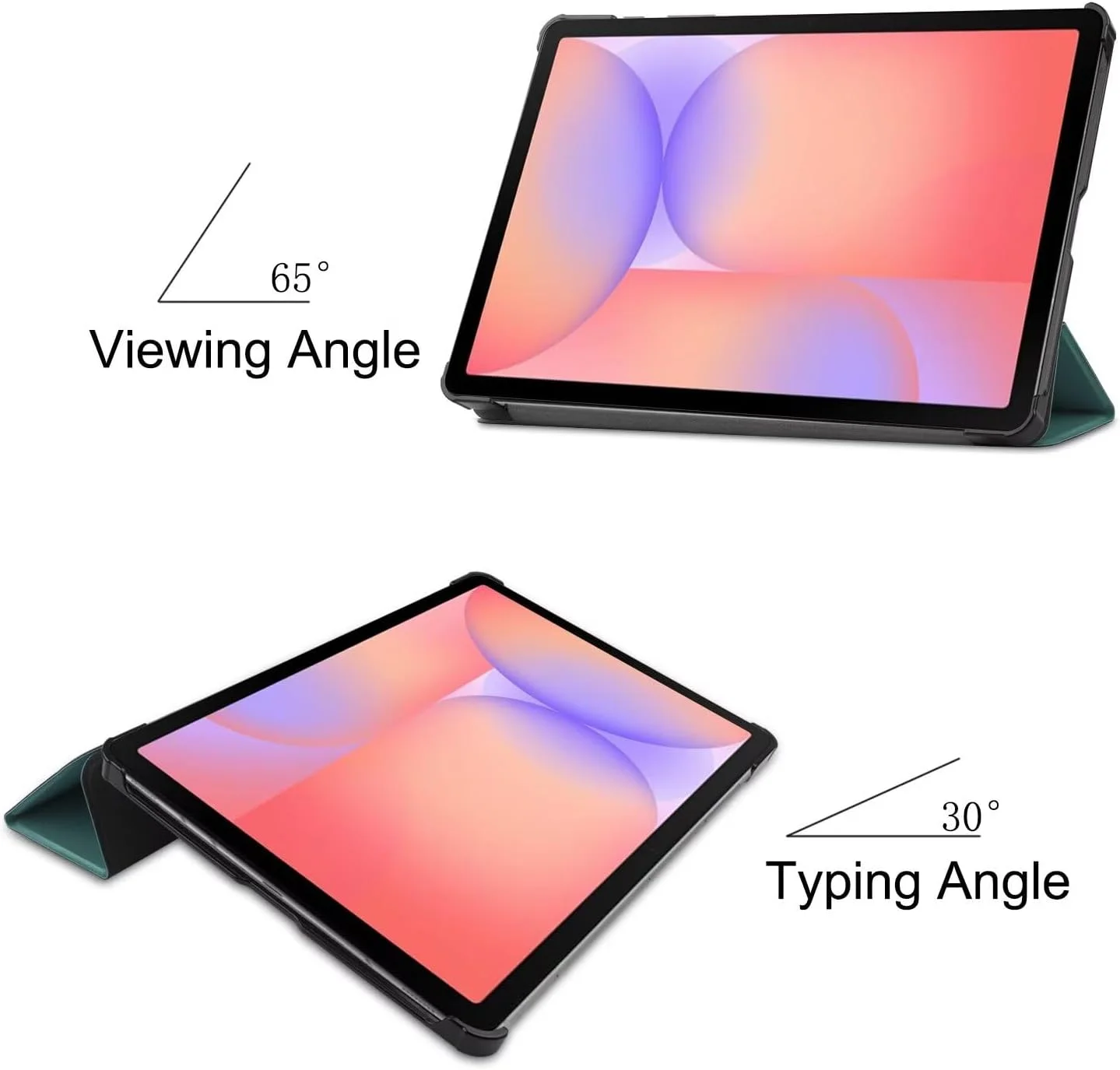 کاور تبلت Gruattreay برای Samsung Galaxy Tab S10 Lite 10.9 اینچ 2025، کاور سه تایی سبک وزن چرمی PU، محافظ تاشو ضد ضربه با قابلیت بیدار شدن/خواب خودکار (سبز)