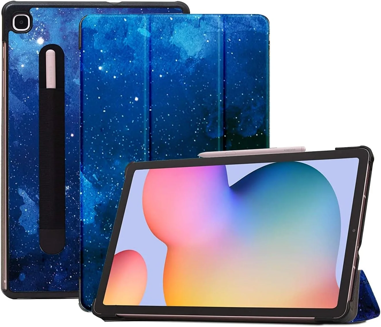 کاور هوشمند سه تایی تاشو سخت Robustrion برای تبلت سامسونگ Tab S6 Lite سایز 10.4 اینچ مدل SM-P610/P615 - طرح ستاره کاور هوشمند سه تایی تاشو سخت Robustrion برای تبلت سامسونگ Tab S6 Lite سایز 10.4 اینچ مدل SM-P610/P615 - طرح ستاره