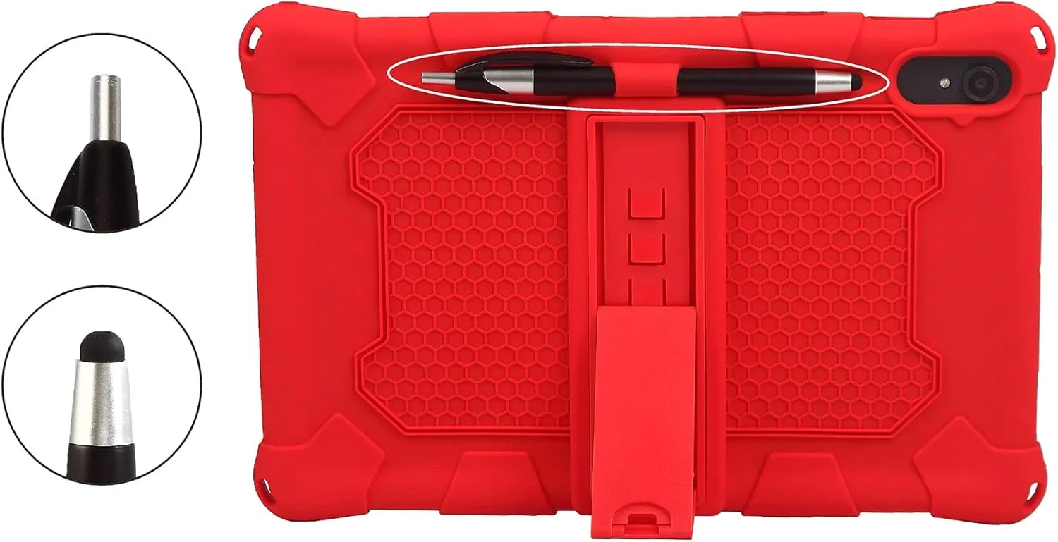 کیف تبلت مسافرتی برای تبلت سامسونگ گلکسی تب S7 T870، کیف محافظ سیلیکونی نرم و سبک ضد ضربه با پایه و بند شانه ای، محافظت از تبلت (قرمز) کیف تبلت مسافرتی برای تبلت سامسونگ گلکسی تب S7 T870، کیف محافظ سیلیکونی نرم و سبک ضد ضربه با پایه و بند شانه ای، محافظت از تبلت (قرمز)