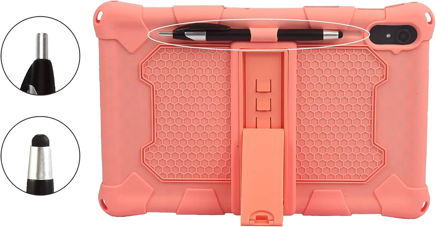 کیف تبلت مسافرتی مناسب برای تبلت سامسونگ گلکسی تب S7 + T970، کیف محافظ سیلیکونی نرم و سبک ضد ضربه با پایه و بند شانه ای