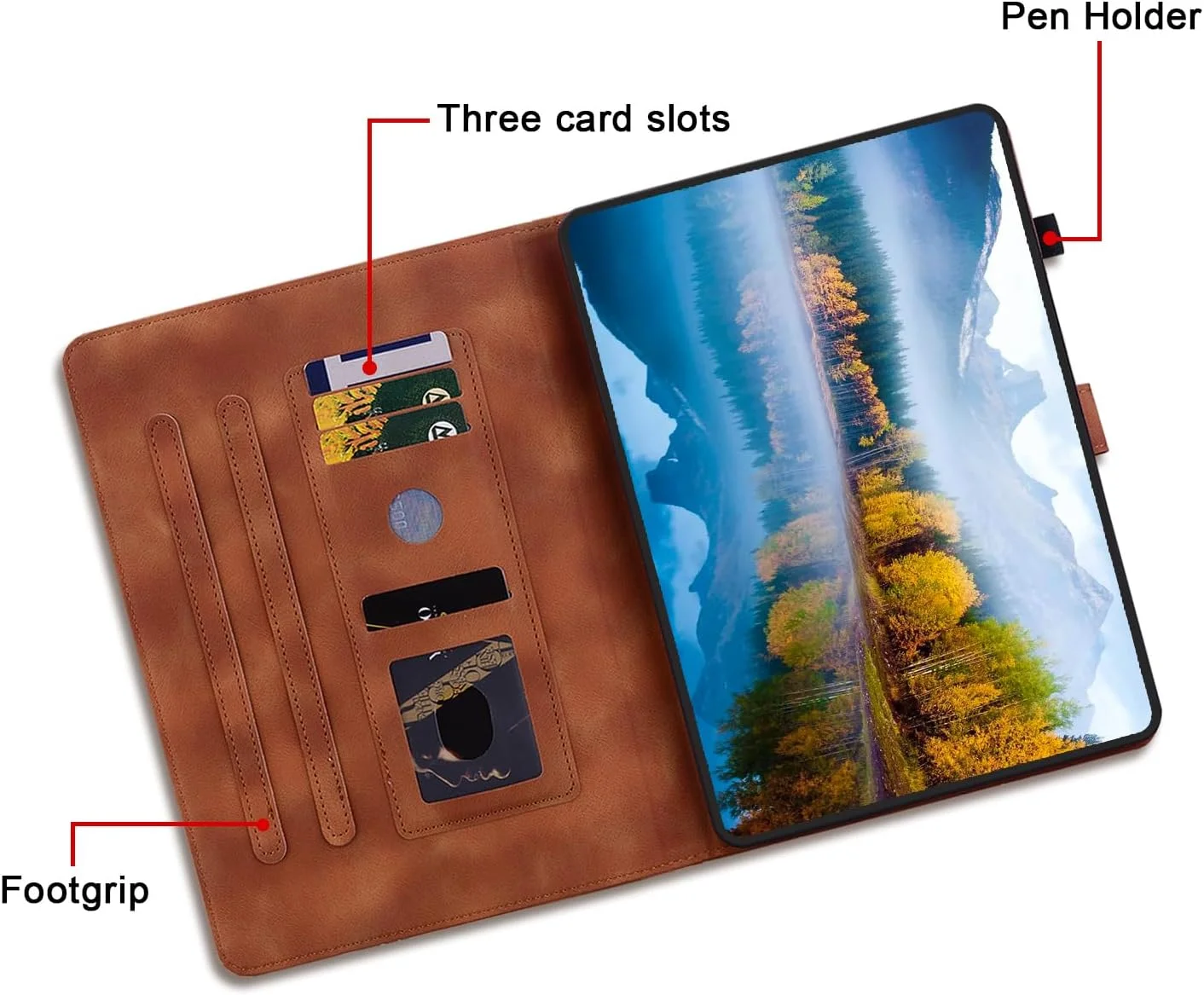 کیف KEFBWAO برای تبلت سامسونگ گلکسی تب S10 FE/ S9 FE 5G 10.9 اینچ/تب S9 11 اینچ 2023، کاور چرمی PU ممتاز با قفل مغناطیسی و جای قلم برای کیف گلکسی تب S9 FE، قهوه ای کیف KEFBWAO برای تبلت سامسونگ گلکسی تب S10 FE/ S9 FE 5G 10.9 اینچ/تب S9 11 اینچ 2023، کاور چرمی PU ممتاز با قفل مغناطیسی و جای قلم برای کیف گلکسی تب S9 FE، قهوه ای