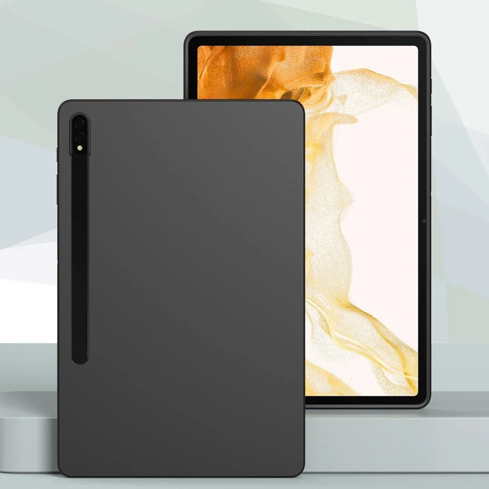 کاور محافظ تبلت WOGROO مناسب برای گلکسی تب S8 پلاس (2022) و گلکسی تب S7 پلاس (2020)، کاور محافظ نازک و نرم تبلت برای تبلت سامسونگ گلکسی تب S8 پلاس/S7 پلاس/ S8+/ S7+ 12.4 اینچ، مشکی