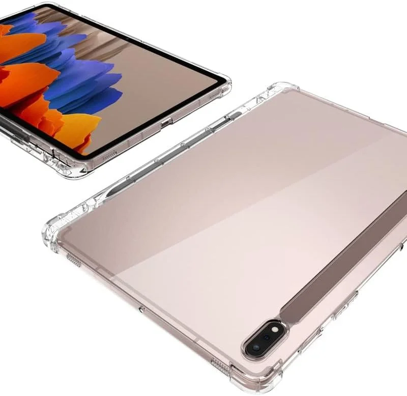 کاور محافظ شفاف KINOFT سازگار با تبلت سامسونگ گلکسی تب S8 Ultra سایز 14.6 اینچ مدل SM-X900/X906، دارای محافظت 4 گوشه، ضد ضربه و خش، به همراه جای قلم