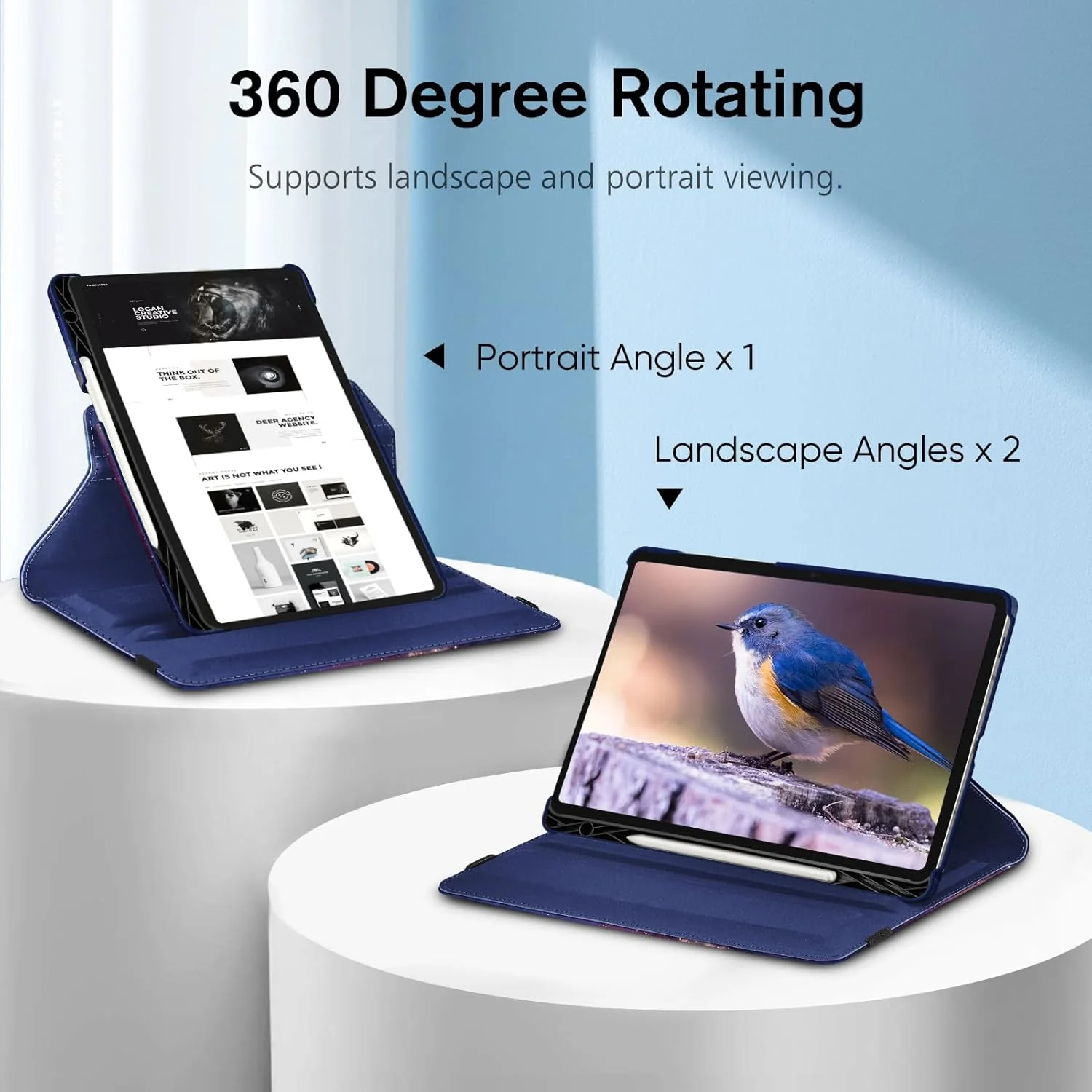 کیف Fintie برای تبلت سامسونگ گلکسی تب S10 Lite/S10 FE/S9 FE 10.9 اینچ و S9 11 اینچ با نگهدارنده قلم S - جلد محافظ با پایه چرخان 360 درجه و عملکرد خواب/بیدار شدن خودکار، کهکشان