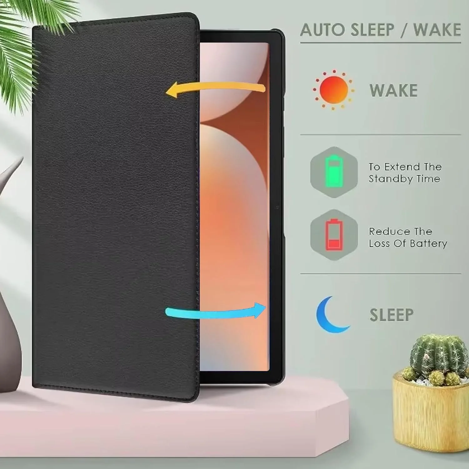 کاور چرمی چند منظوره لوکیون سازگار با تبلت سامسونگ Tab S10+ (نسخه 12.4 اینچی 2024) با قابلیت چرخش و استند منحصر به فرد، ضد ضربه و دارای حالت خواب/بیدار خودکار (مشکی) کاور چرمی چند منظوره لوکیون سازگار با تبلت سامسونگ Tab S10+ (نسخه 12.4 اینچی 2024) با قابلیت چرخش و استند منحصر به فرد، ضد ضربه و دارای حالت خواب/بیدار خودکار (مشکی)