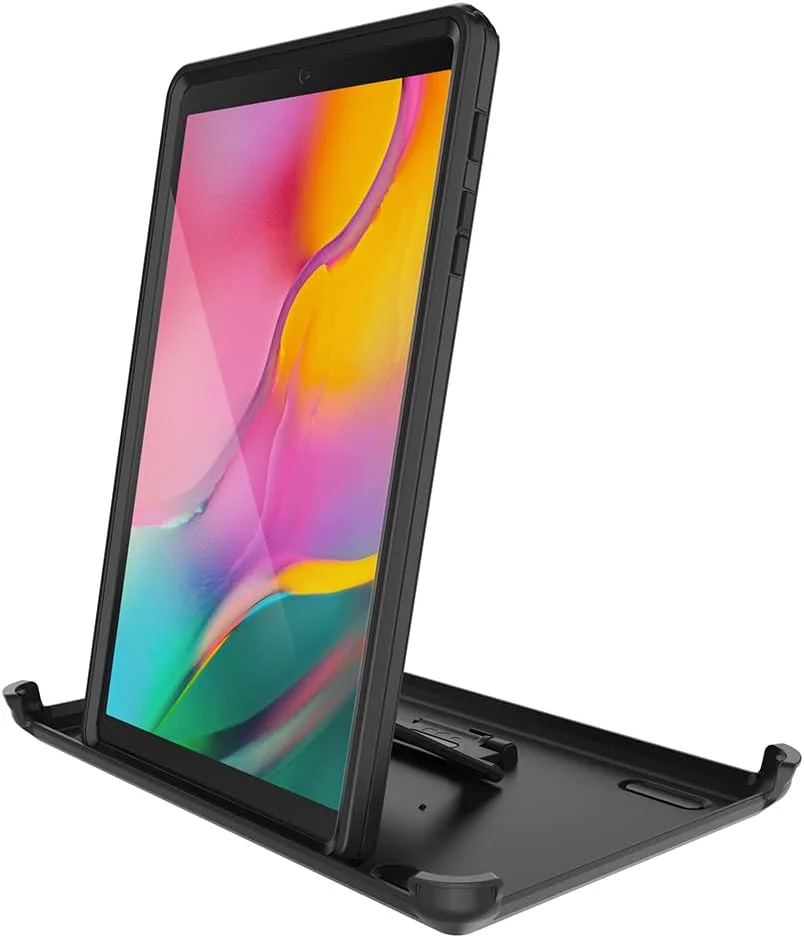 محافظ ضد ضربه OtterBox Defender مناسب برای تبلت سامسونگ گلکسی تب A 10.1 اینچ (2019)، با محافظ صفحه نمایش داخلی، تست شده 2 برابر استاندارد نظامی، مشکی