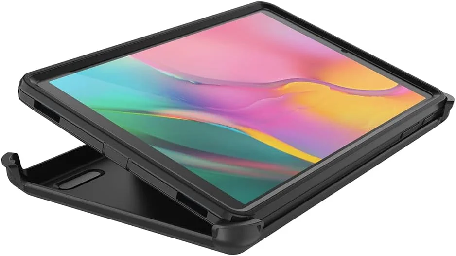 محافظ ضد ضربه OtterBox Defender مناسب برای تبلت سامسونگ گلکسی تب A 10.1 اینچ (2019)، با محافظ صفحه نمایش داخلی، تست شده 2 برابر استاندارد نظامی، مشکی