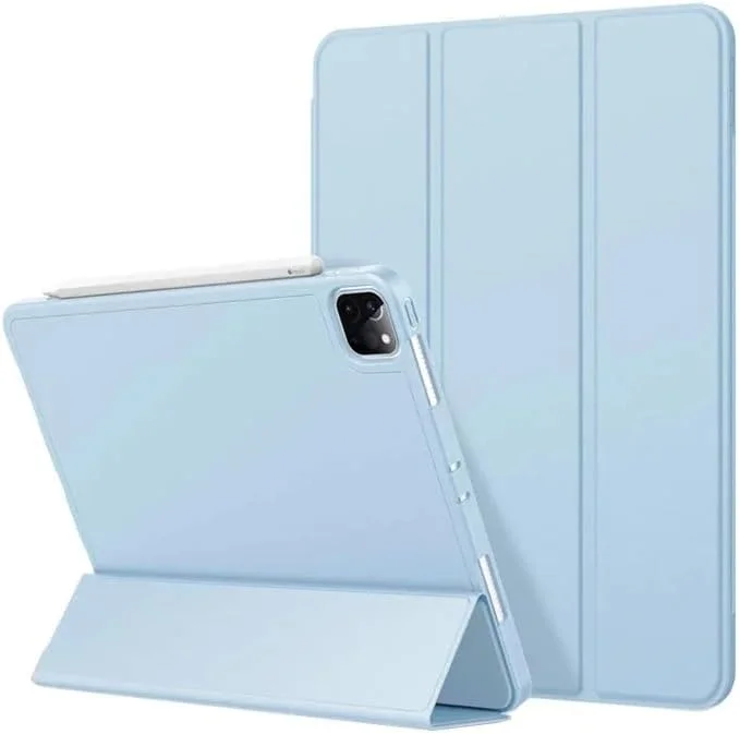 کیف تبلت لوکس نکست استور سازگار با تبلت سامسونگ گلکسی تب A8 با صفحه نمایش 10.5 اینچی، کاور باریک و سبک با عملکرد بیدار/خواب خودکار، استند چند زاویه ای، کاور محافظ سیلیکونی. (آبی روشن)