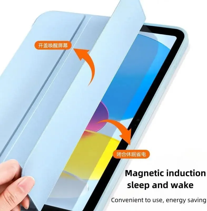 کیف تبلت لوکس نکست استور سازگار با تبلت سامسونگ گلکسی تب A8 با صفحه نمایش 10.5 اینچی، کاور باریک و سبک با عملکرد بیدار/خواب خودکار، استند چند زاویه ای، کاور محافظ سیلیکونی. (آبی روشن)
