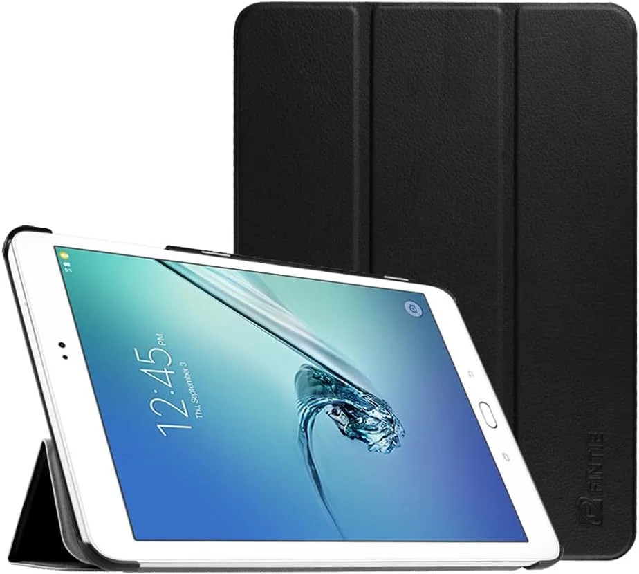 کیف باریک Fintie برای Samsung Galaxy Tab S2 9.7 - جلد محافظ ایستاده فوق العاده سبک با قابلیت خواب/بیدار شدن خودکار برای تبلت Samsung Galaxy Tab S2 9.7 اینچی، مشکی