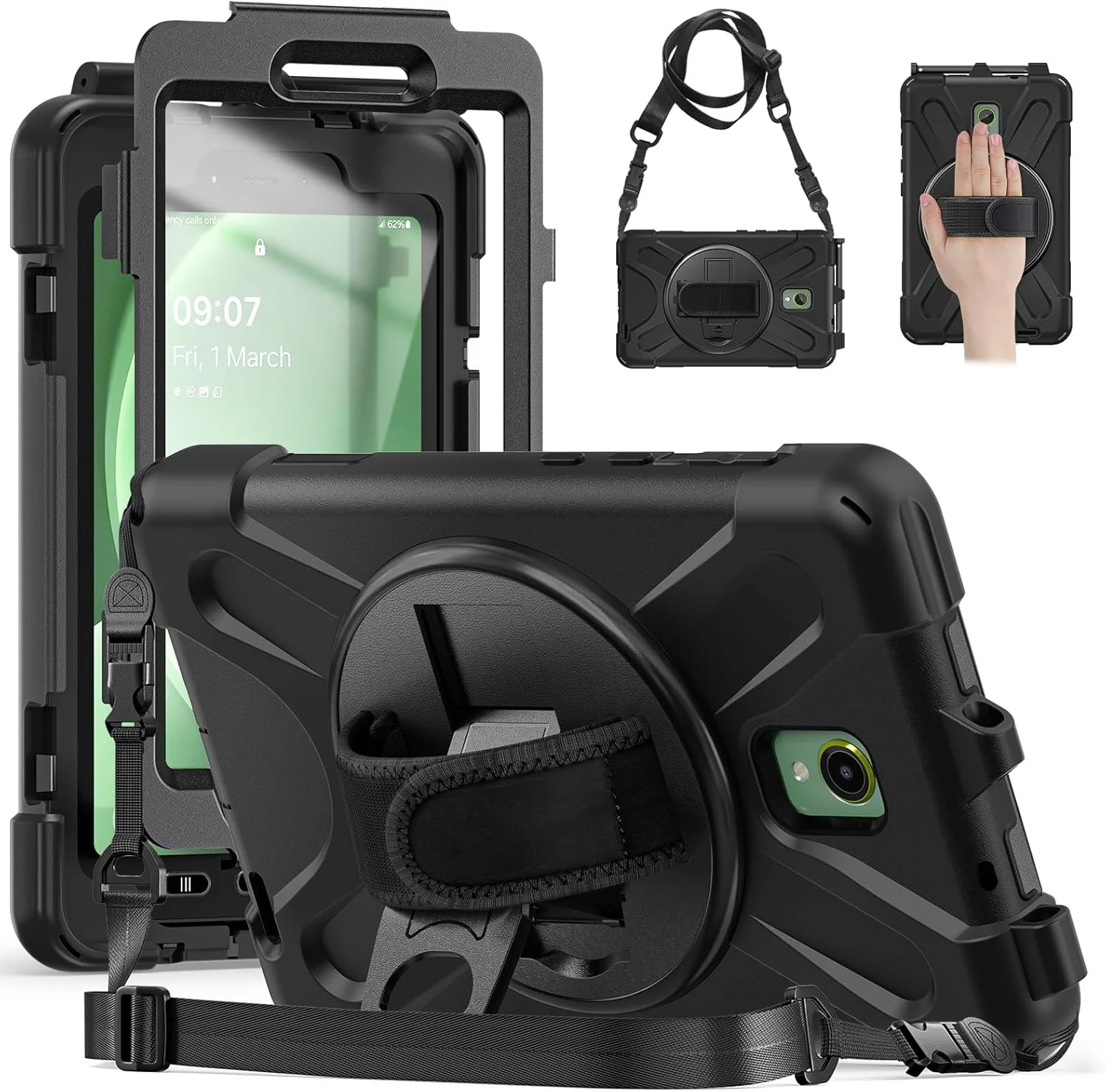 کاور محافظتی مقاوم Gerutek برای تبلت سامسونگ گلکسی تب اکتیو 5/ تب اکتیو 3 سایز 8.0 اینچ، کاور ضد ضربه و سنگین با محافظ صفحه نمایش، جای قلم، استند چرخان 360 درجه و بند دستی، مشکی کاور محافظتی مقاوم Gerutek برای تبلت سامسونگ گلکسی تب اکتیو 5/ تب اکتیو 3 سایز 8.0 اینچ، کاور ضد ضربه و سنگین با محافظ صفحه نمایش، جای قلم، استند چرخان 360 درجه و بند دستی، مشکی