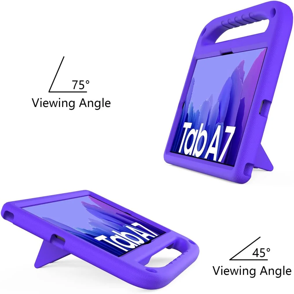 کیف تبلت کودکانه GOZOPO برای Samsung Galaxy Tab A7 10.4 (2020), -T500/T505/T507 10.4 اینچ، فوق العاده سبک، مقاوم در برابر ضربه با عملکرد استند - بنفش