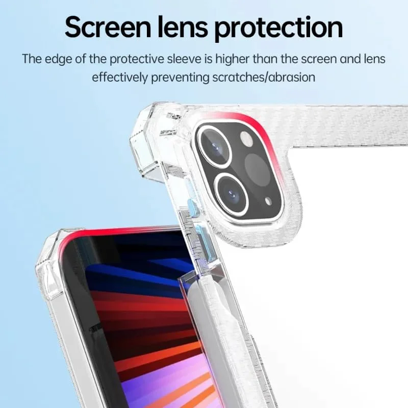 کاور تبلت شفاف نکست استور سازگار با تبلت سامسونگ گلکسی تب S8 2022 / تب S7 2020 11 اینچ، کاور محافظ ضد ضربه با استند، ضد خش، سبک وزن.