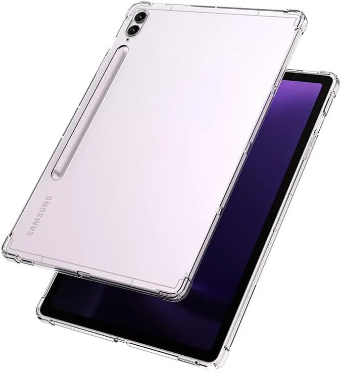 Gruattreay Clear Case for Samsung Galaxy Tab S10 Ultra (2024),Transparent Anti-fall Airbag Anti-yellowing Smart Tablet Soft Case,Durable TPU Protective Cover