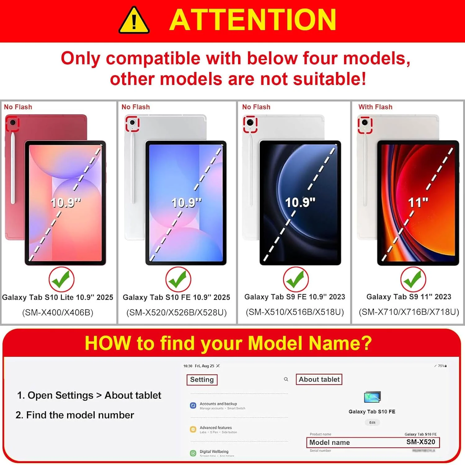 کیف A-BEAUTY سازگار با تبلت سامسونگ گلکسی تب S10 لایت / S10 FE 2025 / S9 FE 10.9 اینچی / S9 11 اینچی 2023 با نگهدارنده قلم S، کاور شفاف ضد ضربه، استند Y شکل 6 در 1، بنفش