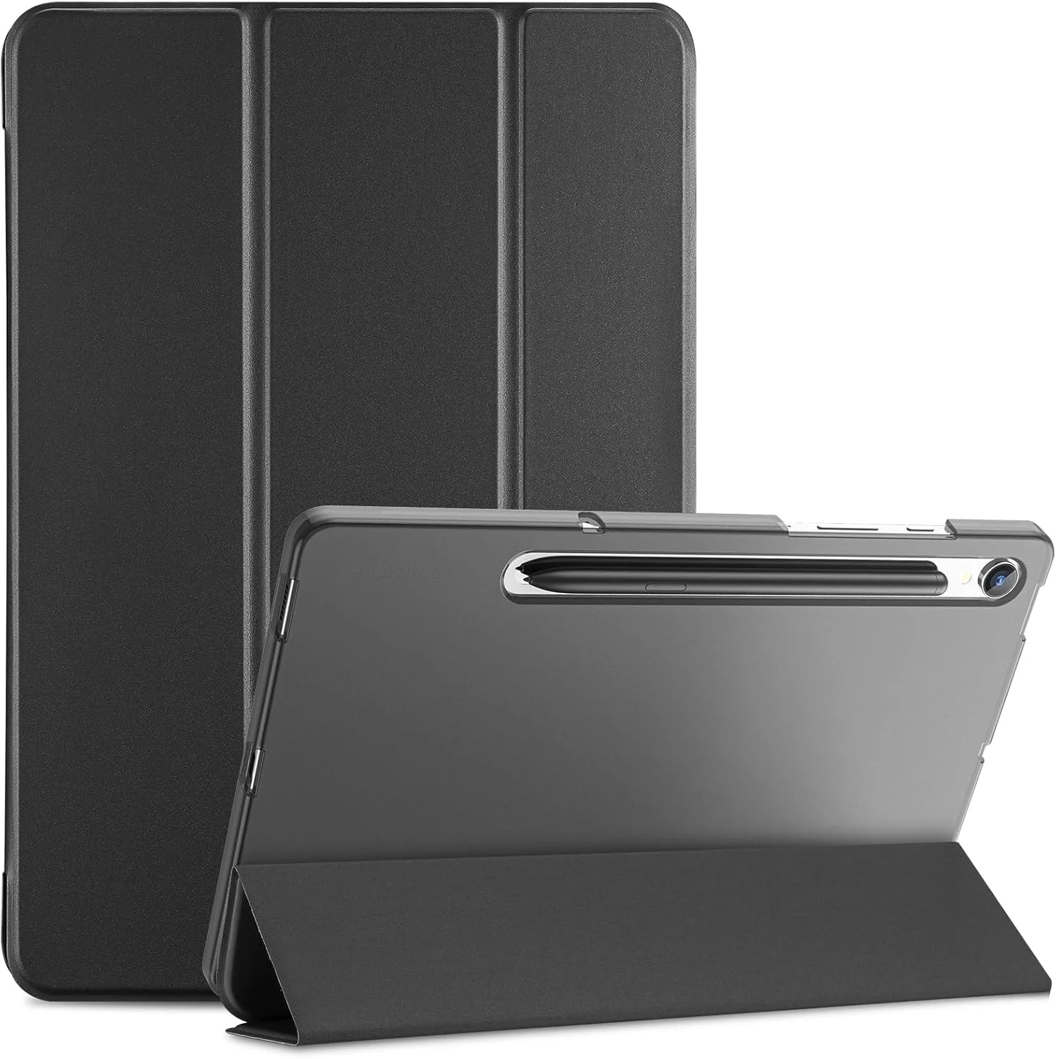 کاور هوشمند ProCase برای گلکسی تب S10 FE S9 5G/WiFi 10.9 اینچ 2025 2023 مدل SM-X520 X510 X516 X518، کاور محافظ تبلت باریک با قابلیت تاشوندگی سه گانه و پشتیبانی از شارژ قلم S Pen و حالت خواب/بیدار خودکار - مشکی