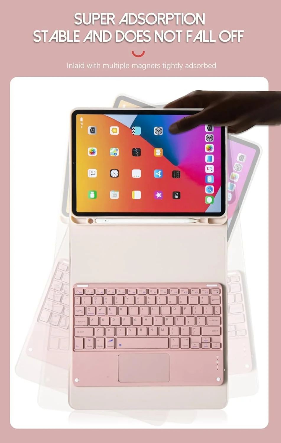 کیبورد کاور برای تبلت سامسونگ گلکسی تب A9+ / A9 پلاس 11 اینچی، کیبورد بلوتوث بیسیم مغناطیسی جداشدنی، کاور باریک با جای قلم کیبورد کاور برای تبلت سامسونگ گلکسی تب A9+ / A9 پلاس 11 اینچی، کیبورد بلوتوث بیسیم مغناطیسی جداشدنی، کاور باریک با جای قلم