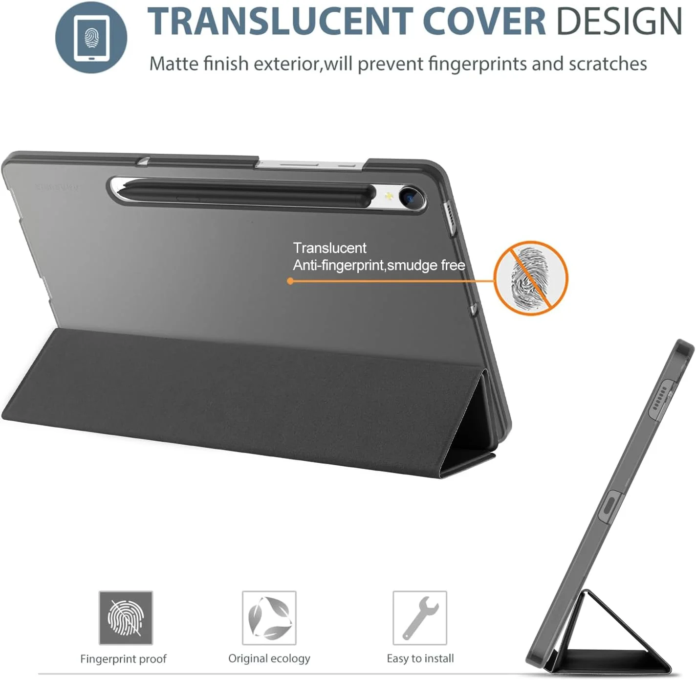 کاور هوشمند ProCase برای گلکسی تب S10 FE S9 5G/WiFi 10.9 اینچ 2025 2023 مدل SM-X520 X510 X516 X518، کاور محافظ تبلت باریک با قابلیت تاشوندگی سه گانه و پشتیبانی از شارژ قلم S Pen و حالت خواب/بیدار خودکار - مشکی