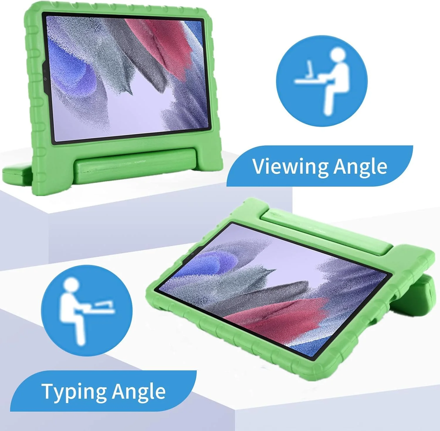 کیف تبلت کودکانه MAKINGTEC سازگار با تبلت سامسونگ گلکسی تب A7 Lite 8.7 اینچ 2021 مدل SM-T220/SM-T225، با دسته تاشو، سبک و مقاوم در برابر ضربه (سبز) کیف تبلت کودکانه MAKINGTEC سازگار با تبلت سامسونگ گلکسی تب A7 Lite 8.7 اینچ 2021 مدل SM-T220/SM-T225، با دسته تاشو، سبک و مقاوم در برابر ضربه (سبز)