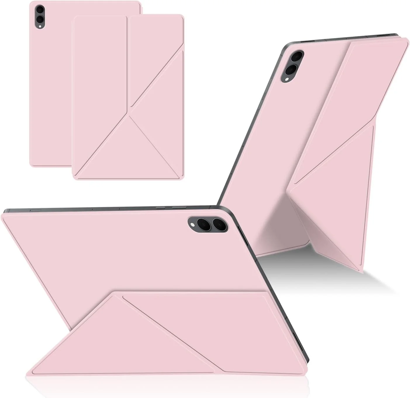 کیف تبلت مغناطیسی Gruattreay سازگار با Samsung Galaxy Tab S11 Ultra 14.6 اینچی، کاور تاشو محافظ قابل حمل با عملکرد بیدار/خواب خودکار و براکت قابل تنظیم (صورتی)