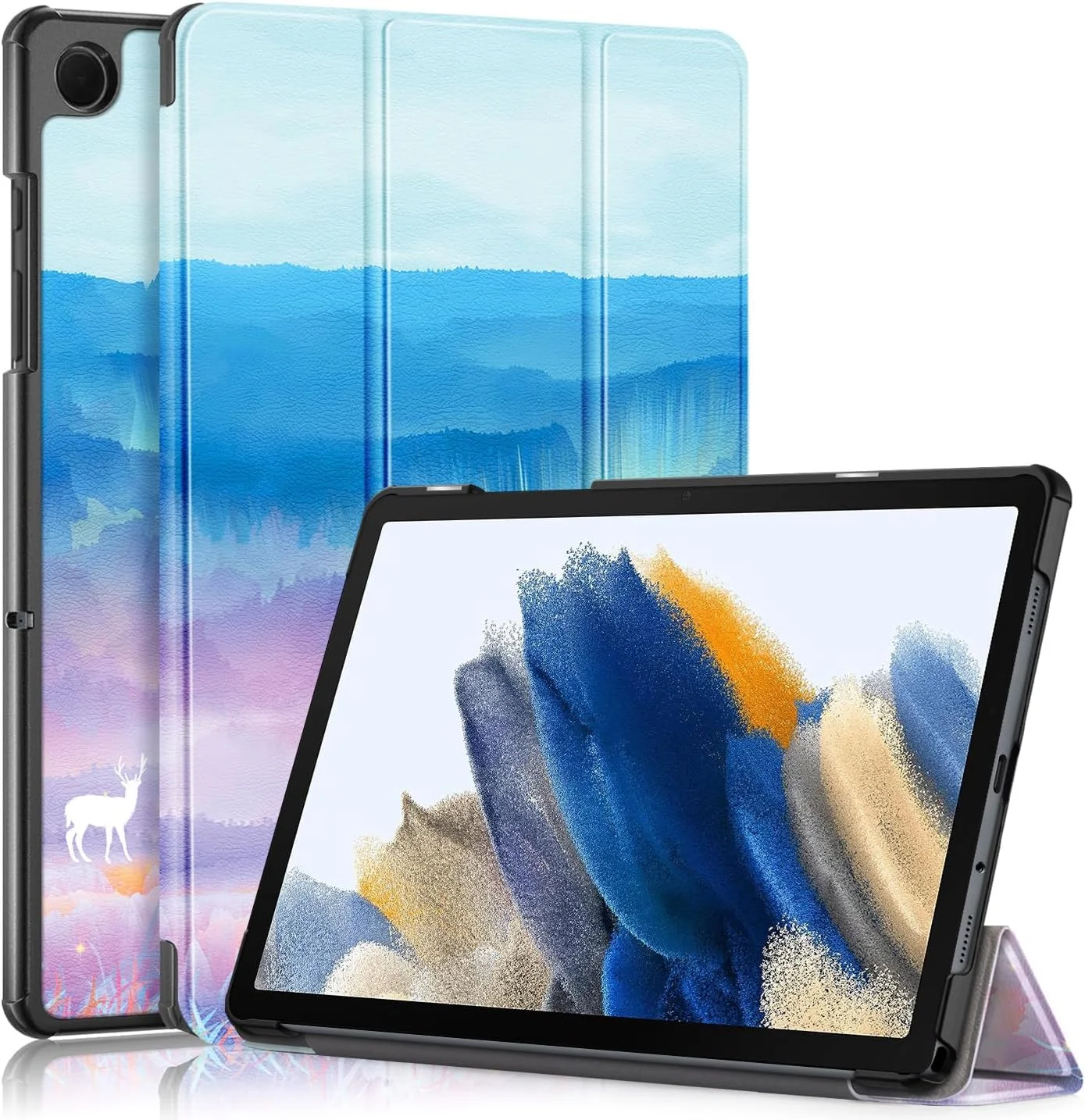 کاور تبلت سامسونگ گلکسی تب A9 پلاس OIATROE، زوایای دید چندگانه، کاور هوشمند چرمی PU جدید با قابلیت بیدار شدن/خواب خودکار، کاور باریک تاشو برای سامسونگ گلکسی تب A9 پلاس - 5