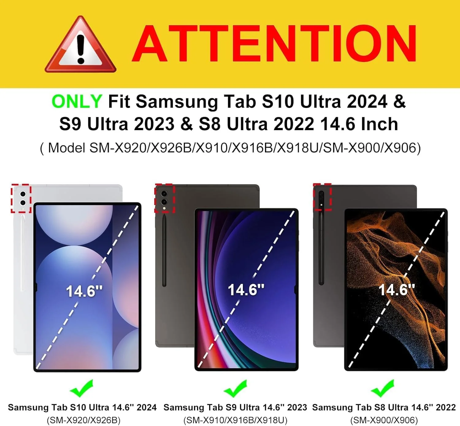 کیف محافظ کودکانه Unichthy برای تبلت سامسونگ گلکسی تب S10 Ultra 2024 / S9 Ultra 14.6 اینچ 2023 / تب S8 Ultra (2022) با قابلیت محافظت کامل، جای قلم، دسته و استند، سبک و ضد ضربه - آبی