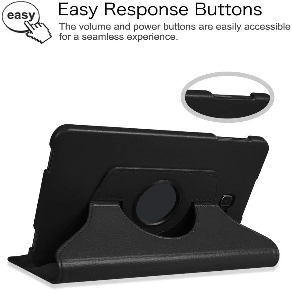 کیف چرخشی تبلت سامسونگ گلکسی تب A 10.1 - روکش چرمی PU با کیفیت عالی و قابلیت چرخش 360 درجه با عملکرد خواب/بیدار خودکار برای تبلت گلکسی تب A 10.1 اینچی مدل SM-T580 T585 T58 (بدون قلم S)