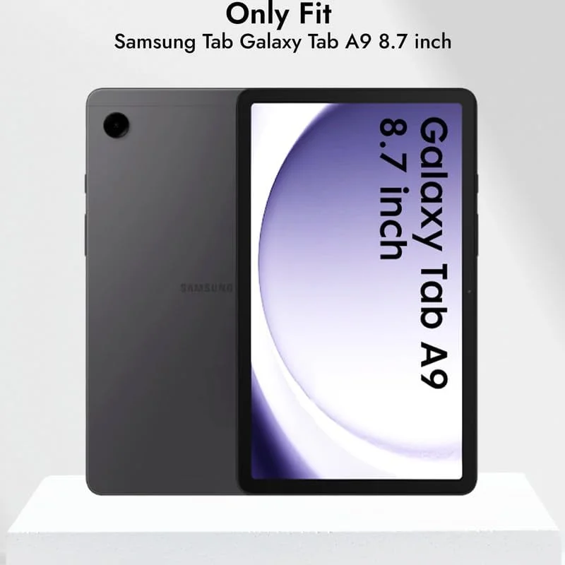 کاور روکش رباستریون برای تبلت سامسونگ گلکسی تب A9 سایز 8.7 اینچ، کاور استند تاشو با طرح گوزن برای تبلت سامسونگ گلکسی تب A9 مدل [SM-X110/X115/X117] - آبی