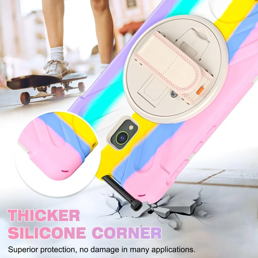 کاور محافظ تبلت Chstls مناسب برای گلکسی تب اکتیو 5 2024 / اکتیو 3 2020 8.0 اینچی، کاور محافظتی ضد ضربه و مقاوم با استند چرخان 360 درجه، بند دستی و بند شانه، صورتی رنگی کاور محافظ تبلت Chstls مناسب برای گلکسی تب اکتیو 5 2024 / اکتیو 3 2020 8.0 اینچی، کاور محافظتی ضد ضربه و مقاوم با استند چرخان 360 درجه، بند دستی و بند شانه، صورتی رنگی