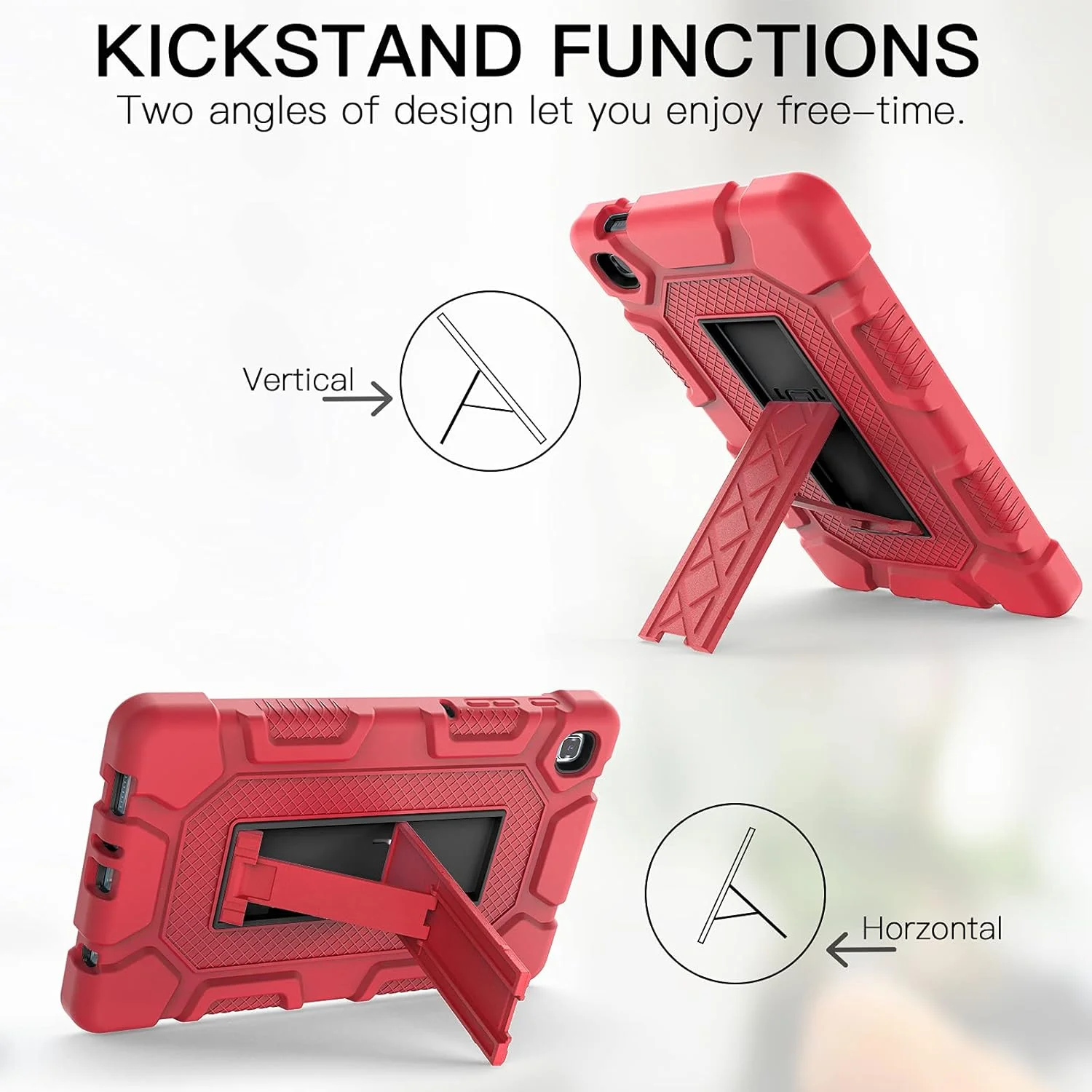 کیف تبلت AZZSY برای Samsung Galaxy Tab A7 Lite 8.7 اینچ 2021 (SM-T220/T225)، کیف محافظتی مقاوم در برابر ضربه، قرمز