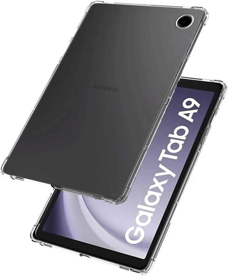 کاور شفاف Muzz برای تبلت سامسونگ گلکسی تب A9 مدل 8.7 اینچی 2023 (SM-X110 / SM-X115)، کاور محافظ تبلت، دارای چهار ایربگ در پشت، کاور شفاف برای سامسونگ گلکسی تب A9 2023