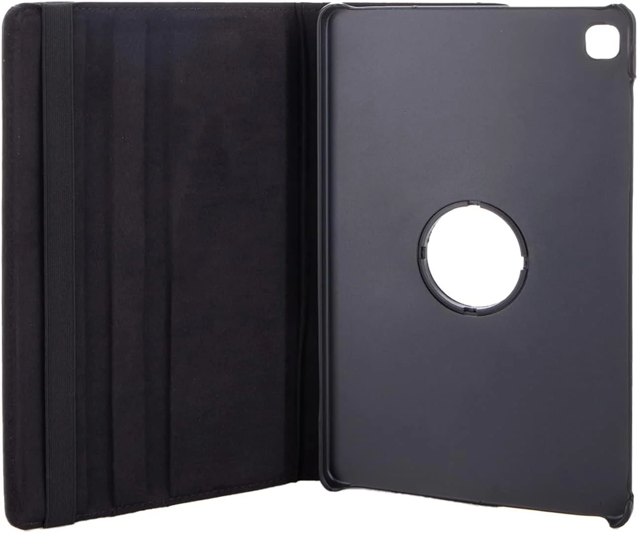 Muzz Samsung Tab S6 Lite/P610 Tablet case, PU Leather Smart Case 360 Degree Rotating Smart Folio Book case For Tab S6 Lite/P610 Black