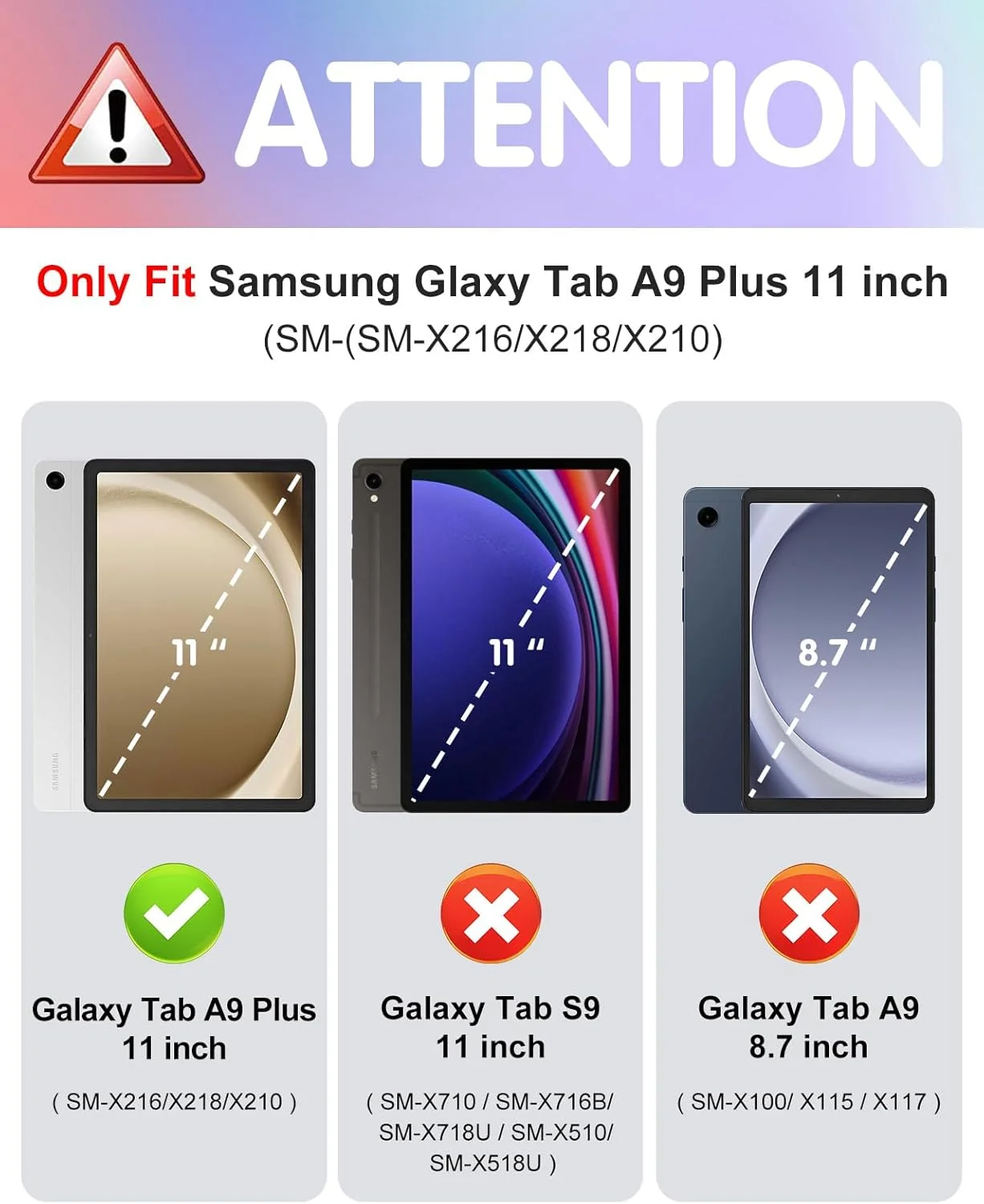 کیف Kidcube برای تبلت سامسونگ گلکسی تب A9 پلاس 11 اینچ، مناسب دختران و زنان، طرح فانتزی با جای مداد، طرح گلدار دخترانه، پایه چرخان زیبا، مناسب تبلت تب A9 پلاس مدل SM-X210/X216/X218