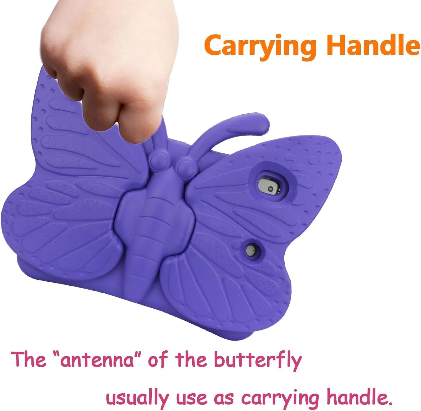 کیف محافظ تبلت ضد ضربه کودکانه نکست استور سازگار با سامسونگ A9 8.7 - X110/X115 مدل پروانه ای (بنفش)