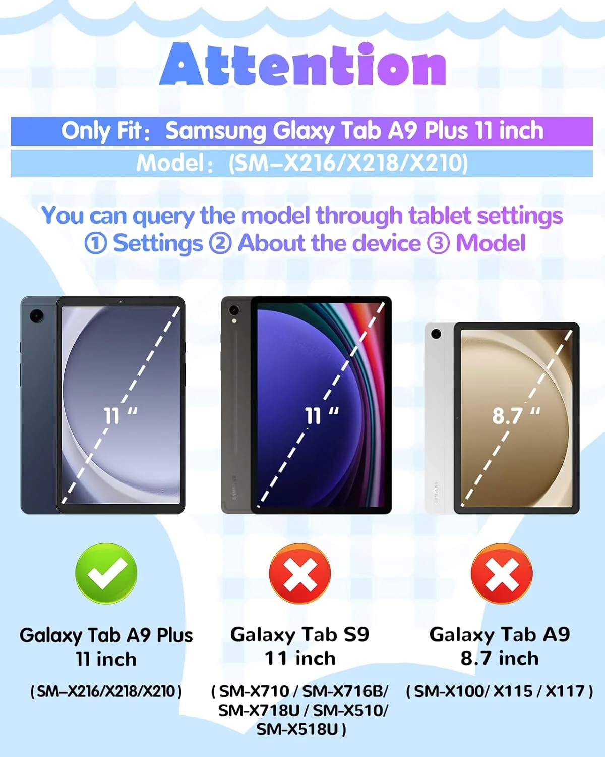 کاور تبلت سامسونگ گلکسی A9 پلاس 11 اینچ Phonebliss - طرح دخترانه فانتزی با استند چرخان و بند آویز، سیلیکونی، طرح کارتونی منحصربفرد، مناسب گلکسی تب A9 پلاس 2023، بنفش