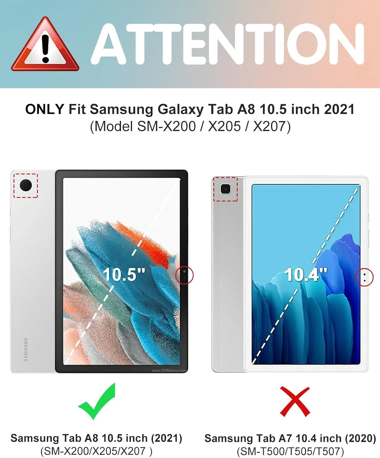 کیف تبلت Wazzasoft برای سامسونگ گلکسی تب A8 با سایز 10.5 اینچ، کاور فولیو با نگهدارنده قلم، مناسب دختران و بانوان، طرح گل آبی فانتزی و چرخان، سازگار با مدل‌های SM-X200/X205/X207