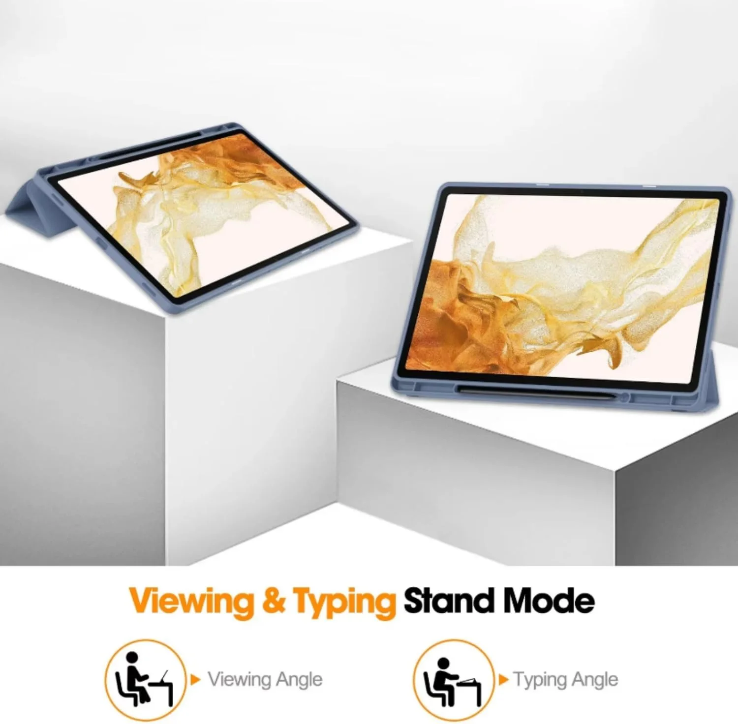 کیف تبلت SKEIDO TPU سازگار با تبلت سامسونگ گلکسی تب S9 پلاس، کاور محافظ ضد ضربه با استند قابل تنظیم و جای قلم برای سامسونگ 12.4 اینچ