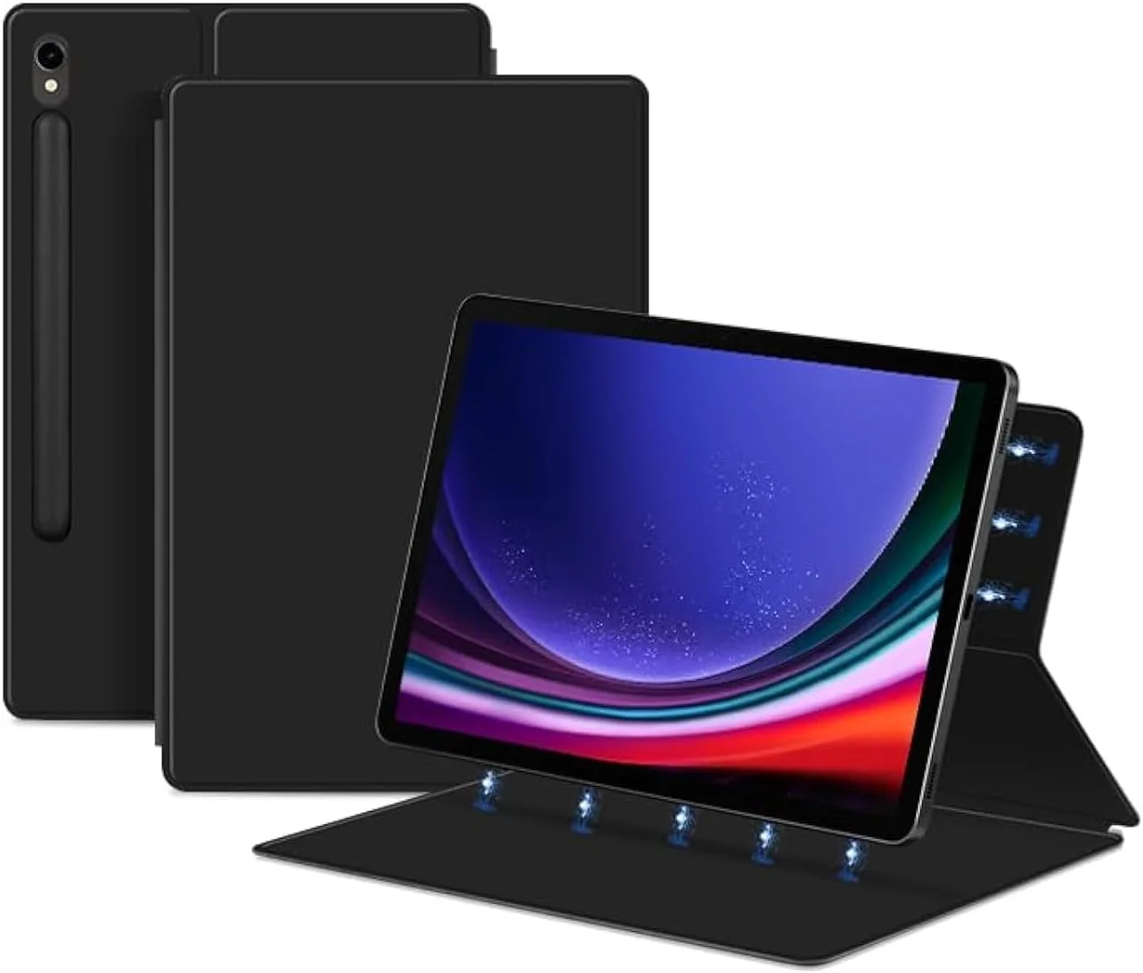 کاور مغناطیسی Gruattreay برای گلکسی تب S9 11 اینچ 2023، کاور محافظ باریک و سبک با جای قلم برای گلکسی تب S9 (مشکی)