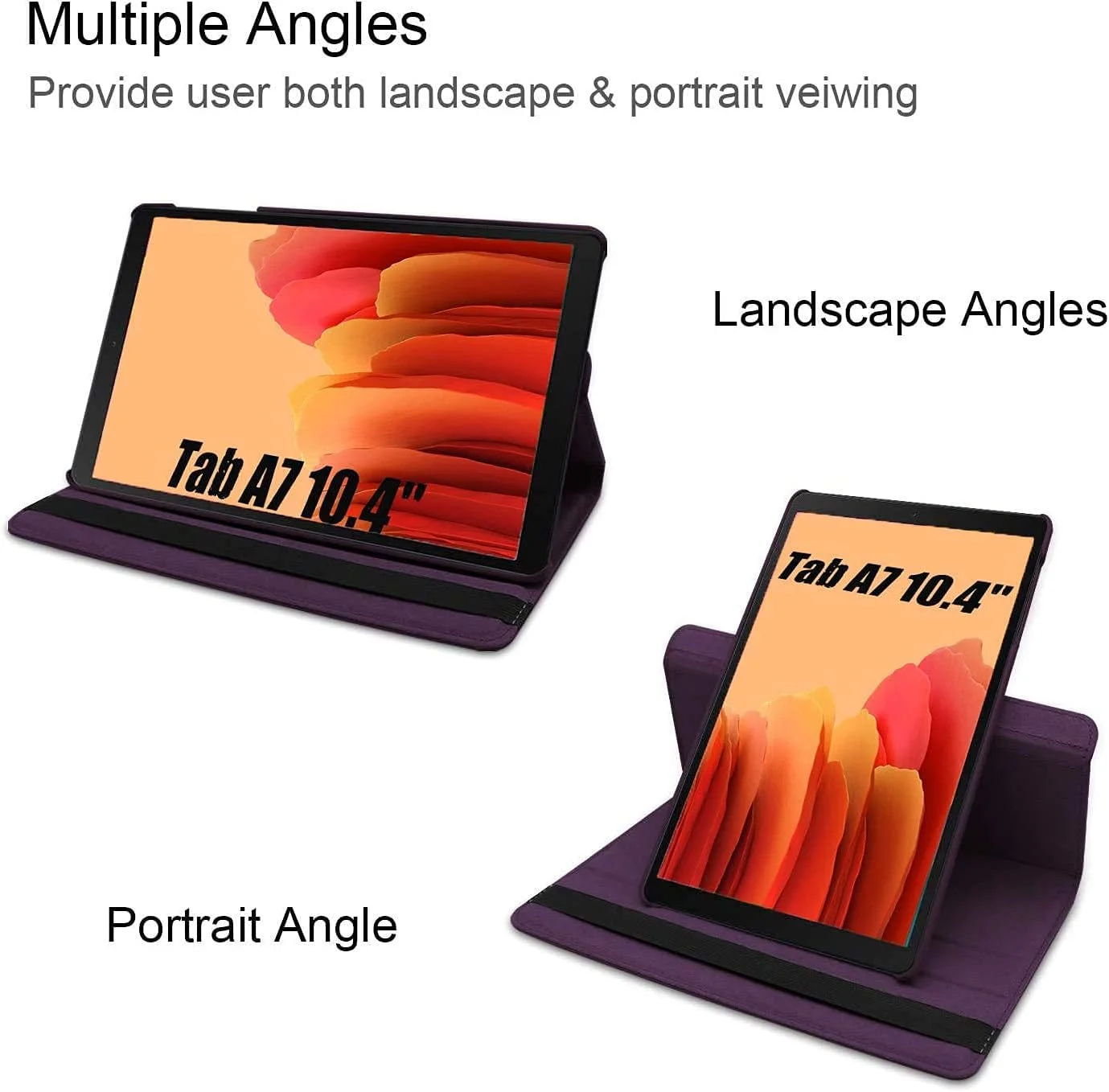 کاور چرمی چرخشی 360 درجه Muzz مناسب برای جدیدترین تبلت سامسونگ گلکسی تب A7 10.4 اینچ (مدل SM-T500/T505/T507) با قابلیت بیدار شدن/خواب خودکار