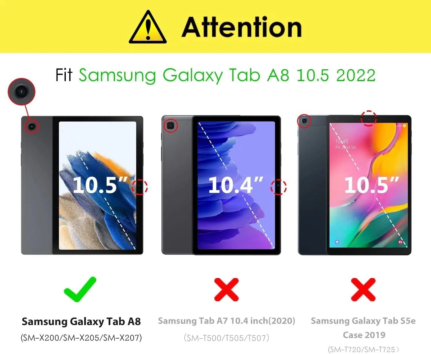 کیف فنسیتی مناسب برای تبلت سامسونگ گلکسی تب A8 با صفحه نمایش 10.5 اینچ (نسخه 2022)، زوایای دید چندگانه، روکش هوشمند چرمی PU با قابلیت بیدار شدن/به خواب رفتن خودکار برای تبلت گلکسی تب A8 مدل [SM-X200/X205/X207]، طرح پروانه فانتزی