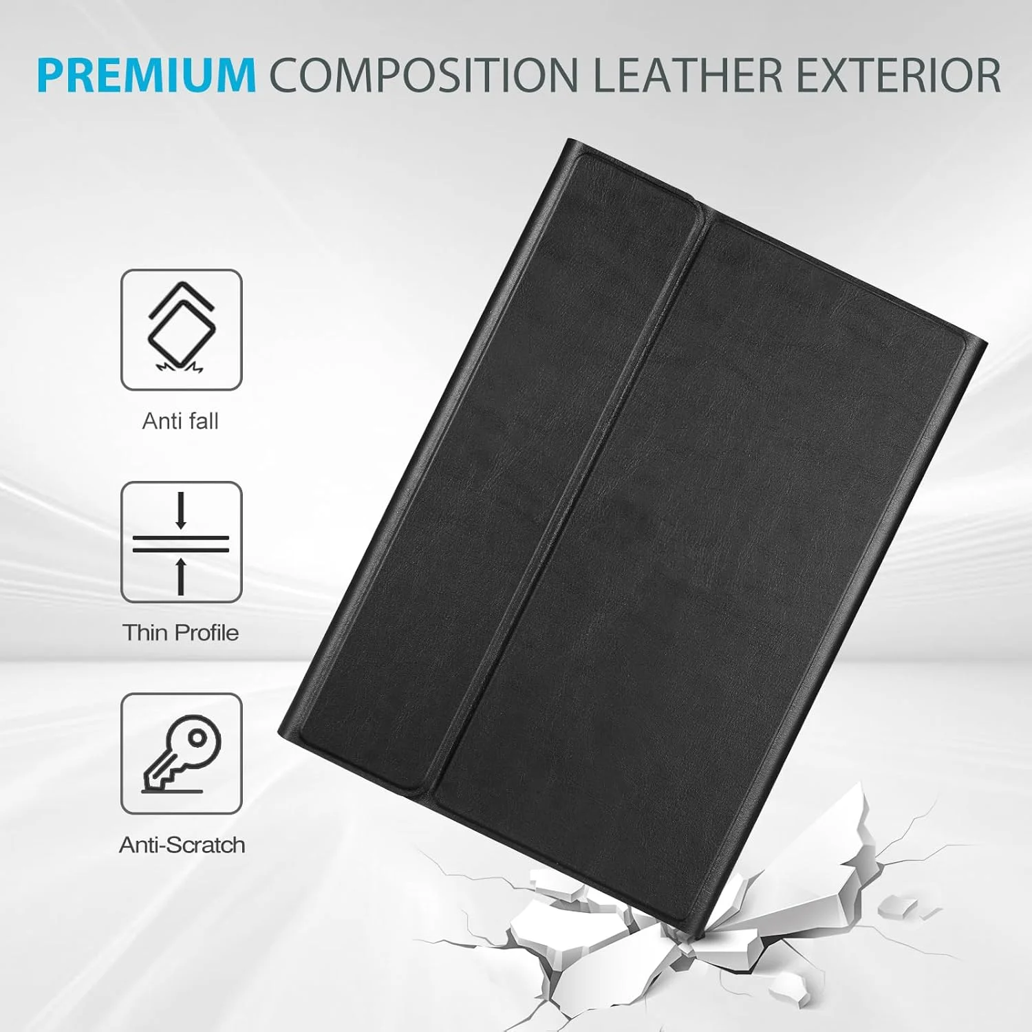 کیف کیبورد ProCase برای تبلت سامسونگ گلکسی تب A9 پلاس 11 اینچ 2023، کاور تبلت سامسونگ A9+ با کیبورد بی‌سیم جداشدنی مغناطیسی - مشکی